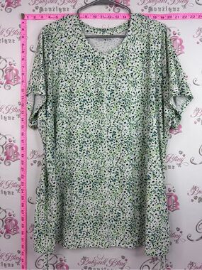Active zone tshirt Green Speckle Short Sleeve Tee - Women's Casual Top